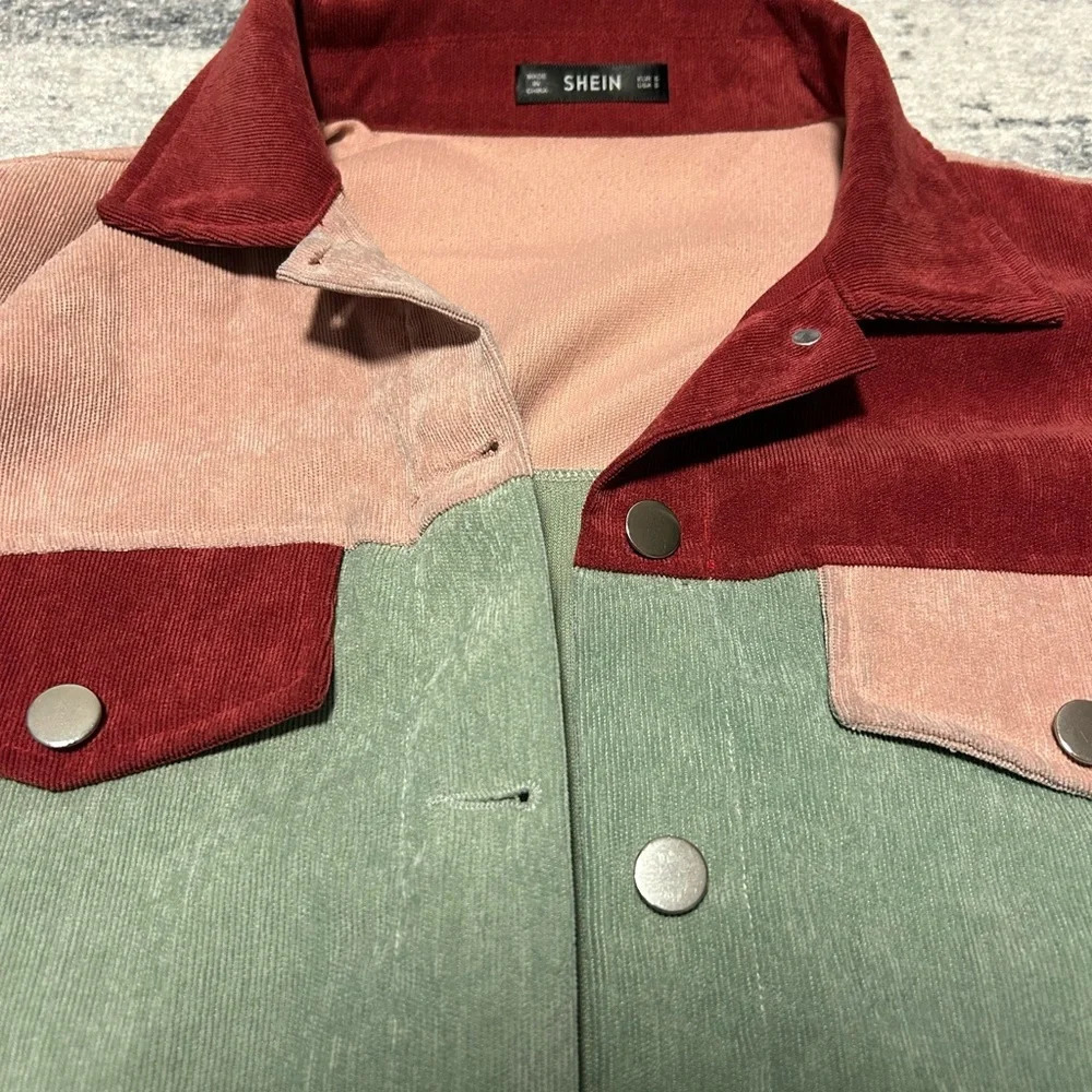Corduroy Colorblock Jacket - Picture 4 of 4